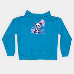 Cute Panda with gifts Kids Hoodie